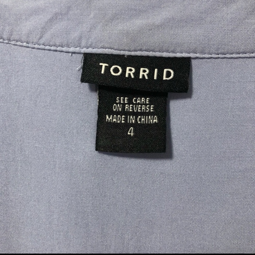 Torrid Light Weight Split Neckline Half Buttoned … - image 7